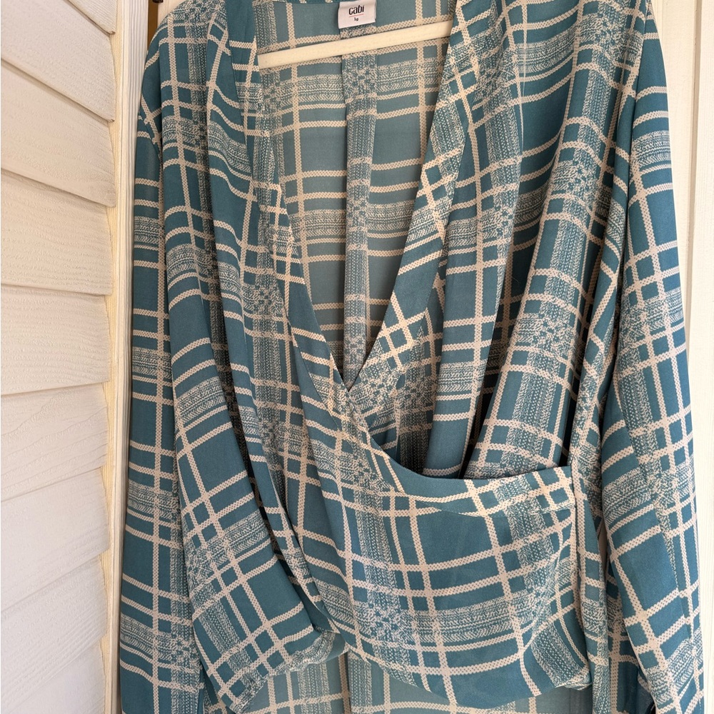 CAbi Chic Blue Blouse